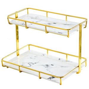 Cosmétiques de bureau multicouches boîte de réception produits de soins de la peau parfum coiffeuse étagère salle de bain lavage gargarisme table plateau - Product Image 1