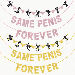 แบนเนอร์ตกแต่งงานปาร์ตี้สละโสดสีโรสโกลด์อุปกรณ์ประกอบฉากธงสำหรับงานเฉลิมฉลองวันหยุด - Product Image 1