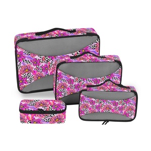 Fashion Leopard Flower Custom Luggage Organizer Bag Expandable Packing Organizers 6 Set Compression Packing <b>Cubes</b> for Suitcases - Product Image 2