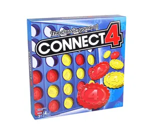 Brinquedos interativos Educativos Burr-free Brinquedos de plástico de alta qualidade Connect 4 Game Jogo de quatro em linha para crianças e outros