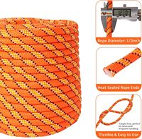 Corde marine statique ronde en polyester tressée double colorée haute résistance