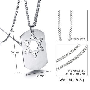 Collar con Colgante de la Estrella de David, Símbolo de Israel, para Hombre, Acero Inoxidable, Joyería Religiosa Judía <span class=keywords><strong>Masculina</strong></span>, Desmontable - Product Image 5