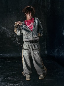 Pantalones Deportivos Transpirables de Felpa con Capucha de Algodón de 380g, Pantalones Holgados de Invierno para Hombre, Estilo Y2K Hip Hop, con Cinturón y Logotipo Personalizado, de Lujo - Product Image 1