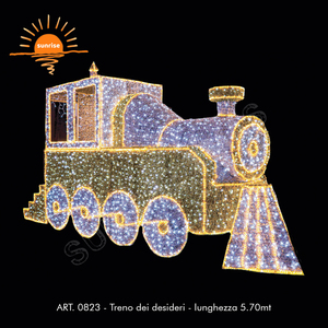 Motivo de tren LED de píxeles RGB, decoración de adornos navideños para pantallas festivas, espectáculo de luces de dibujos animados al aire libre en el centro en stock - Product Image 3