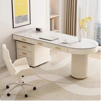Bureau d'échelle supérieure en cuir aspect pierre de style crème au beurre-Bureau de direction de stockage durable et écologique pour beauté médicale