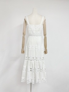 Vestido largo de verano estilo francés con aberturas, corte sirena, cintura ajustada y cuello halter - Product Image 5