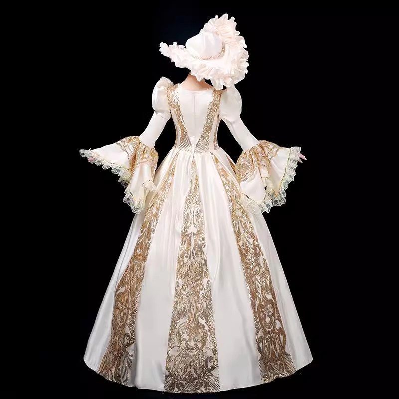 19th Century Rococo Baroque Southern Belle Dress - Vintage Lolita Theater  Costume for Women, Ideal for Halloween and Parties