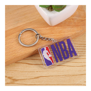 Blanc transparent personnalisé de <span class=keywords><strong>porte</strong></span>-clés en acrylique <span class=keywords><strong>NBA</strong></span> <span class=keywords><strong>Porte</strong></span>-clés en plastique élégant d'anime et de dessin animé - Product Image 2