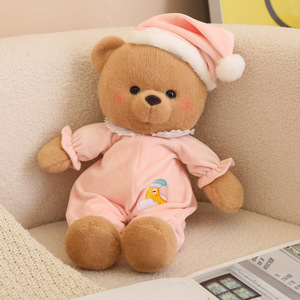 Peluche ours en peluche mignonne, pyjama de <span class=keywords><strong>bonne</strong></span> <span class=keywords><strong>nuit</strong></span>, ours câlin, compagnon de sommeil, poupée de confort - Product Image 5