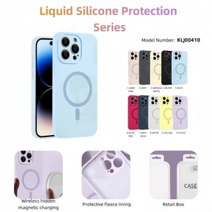 Coque antichoc en silicone liquide magnétique de haute qualité pour <span class=keywords><strong>iPhone</strong></span> 15 Pro Max, protection intégrale, <span class=keywords><strong>10</strong></span> couleurs pures - Product Image 6