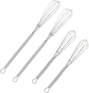Batidor de huevos de alambre de acero inoxidable de 5 pulgadas con alambre grueso para cocinar, mezclar, batir y remover, apto para lavavajillas - Product Image 1