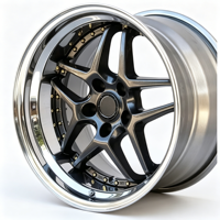 JWYC Nouvelles jantes en alliage d'aluminium forgé sur mesure 3 pièces 18-22 pouces Argent Concave Profond Multi-Rayons Adaptation Universelle 25mm/20mm 5