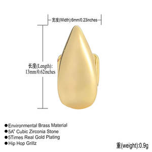 Grilles dentaires Hip Hop, crocs <span class=keywords><strong>de</strong></span> <span class=keywords><strong>vampire</strong></span>, Halloween, drôle, plaqué or véritable, petites grilles dentaires en forme <span class=keywords><strong>de</strong></span> crocs <span class=keywords><strong>de</strong></span> tigre, pour homme et <span class=keywords><strong>femme</strong></span>, appareil dentaire pour une seule <span class=keywords><strong>dent</strong></span> - Product Image 5