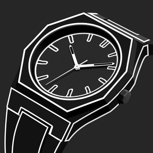 Montre Athleisure Créative au Design Octogonal Moderne et Simple, Étanche, Style Bande Dessinée, à Quartz - Product Image 2