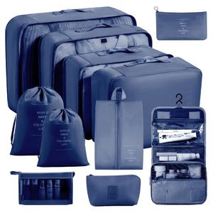 Juego de Bolsas de Viaje Unisex Ligeras con Cierre de Cremallera, Estilo Moderno con Letras, para Guardar Ropa, Cosméticos y Equipaje - Product Image 5
