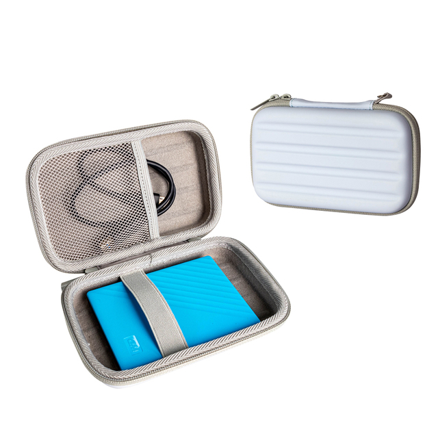EVA Storage Case Hard Drive Case 2.5 inch External Drive Storage Carrying Bag Waterproof Shockproof with Inner Size 14.5*8.5*4.5 CM