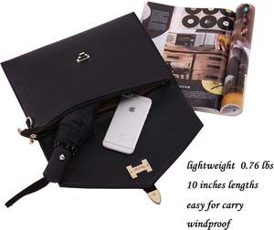 Paraguas plegable personalizado, fibra de vidrio, 23 pulgadas, cierre automático, logotipo impreso - Product Image 5