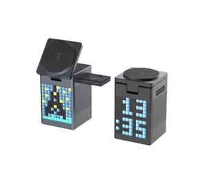 QI2 <span class=keywords><strong>chargeur</strong></span> <span class=keywords><strong>sans</strong></span> <span class=keywords><strong>fil</strong></span> de vente chaude avec réveil 3 en 1 <span class=keywords><strong>6</strong></span> en 1 haut-parleur magnétique numérique bureau multi fonction <span class=keywords><strong>Pixel</strong></span> Animation - Product Image 2
