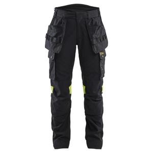 BLAKLADER - 710815129933D20 Pantalones artesanos para mujer negro/amarillo de alta visibilidad-PANTALONES DE TRABAJO EAN 7330509903445 - Product Image 1