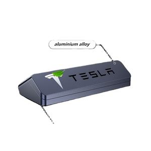Diffuseur d'air frais de luxe pour voiture <span class=keywords><strong>Tesla</strong></span>, éclairage ambiant, capteur de <span class=keywords><strong>vibration</strong></span>, support d'aromathérapie en alliage d'aluminium pour Model 3/Y/S/X - Product Image 1