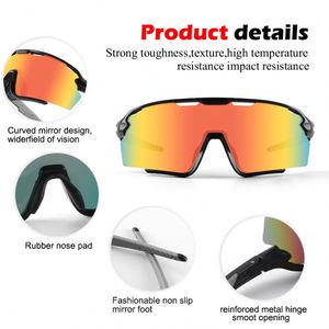 Manufacturer Flat Top PC Polarized Cycling Glasses UV400 Oversized <b>Men</b> Pickleball Baseball Sports Sunglasses Full Rim Mirror - Product Image 6