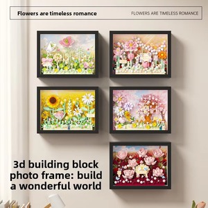 Marco <span class=keywords><strong>de</strong></span> Fotos Sakura con Luz LED 3D, Bloques <span class=keywords><strong>de</strong></span> Construcción, Rompecabezas <span class=keywords><strong>de</strong></span> Plástico Hecho a Mano, Decoración para Oficina, Regalo <span class=keywords><strong>de</strong></span> Cumpleaños, Juguete DIY - Product Image 4