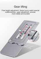 Vente en gros pliable CNC en alliage d'aluminium portable 6 vitesses réglable support de tablette pour téléphone de bureau support de téléphone portable