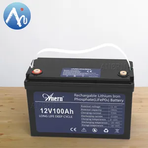Anernリチウム電池パック15000 mah 12v 250ahリチウム電池