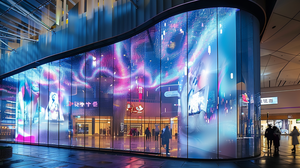 Écran LED transparent <span class=keywords><strong>LINO</strong></span>, <span class=keywords><strong>film</strong></span> flexible, affichage cristallin sur vitrine de centre commercial, publicité sur verre P4 P5 P6 P8 P10 P10-20 P10-100 Tran - Product Image 4