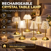 Nouveautés, lampe de chevet classique en métal rechargeable et à intensité variable, conforme à la norme RoHS, lampe de table LED pour chambre à coucher, dortoir, appartement