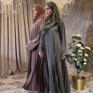 S-length Women's Adults Southeast <strong>Asian</strong> Pleated Polyester <strong>Maxi</strong> Cardigan <strong>Dress</strong> 2026 - Product Image 2