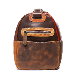 Emboss Logo Genuine Leather Casual Zipper Crossbody Shoulder <b>Bag</b> <b>for</b> <b>Men</b> Summer Travel Organizer Stylish Messenger <b>Bag</b> - Product Image 5
