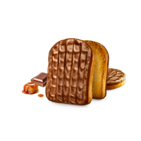Snack croustillant de qualité supérieure 180 g Pain sec enrobé de chocolat au lait et de caramel Fabriqué en Italie Sélection GVERDI Nourriture italienne
