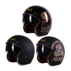 <span class=keywords><strong>Casque</strong></span> ouvert 3/4 pour <span class=keywords><strong>moto</strong></span> Cafe Racer, <span class=keywords><strong>homologué</strong></span> ABS DOT, accessoires de <span class=keywords><strong>moto</strong></span>, casques vintage rétro pour <span class=keywords><strong>Harley</strong></span> - Product Image 3