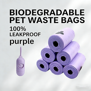 Rollos de Bolsas para Excremento de <span class=keywords><strong>Perro</strong></span> Impresas Personalizadas, Color Morado, Desechables, Control de Olores, Aroma a Jazmín, Gruesas, Ecológicas - Product Image 1
