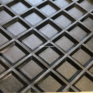 2 Camada Anti-derrapante Black Diamond Padrão PVC Correia Transportadora com Quadrado Padrão Grade para Lixar Máquina - Product Image 3