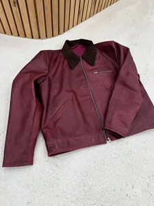 Completo in Pelle da <span class=keywords><strong>Uomo</strong></span> <span class=keywords><strong>Oversize</strong></span>, Abbigliamento Sportivo in Pelle di Alta Qualità, Giacca Retrò in PU con Ginocchia Rinforzate e <span class=keywords><strong>Pantaloncini</strong></span> Larghi Stile Street - Product Image 4