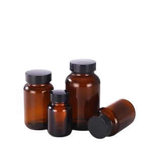 60ml-500ml botella de vidrio al por mayor Amble Anti oxidación ámbar medicina píldora botella de vidrio cápsula botella de vidrio - Product Image 2