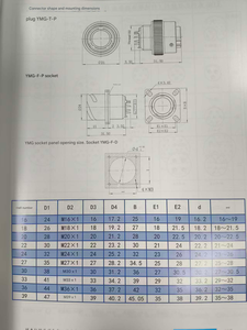 Connecteurs électriques de type baïonnette résistants à la corrosion marine, à faible résistance et protégés contre la pluie, série YMG - Product Image 5