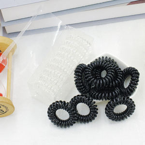 Прозрачный телефонный провод для волос, простые резинки для волос с хвостиком, аксессуары для волос в коробке - Product Image 3