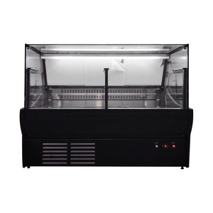 Réfrigérateur d'angle pour épicerie fine de supermarché Comptoir de service pour viande et poisson frais Mode refroidissement par air Vitrine de <span class=keywords><strong>boucherie</strong></span> Refroidisseur - Product Image 4