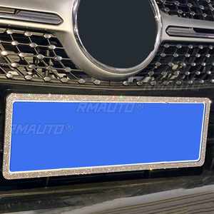 Cadre de plaque d'immatriculation de voiture en acrylique avec diamants pour l'UE, support de plaque d'immatriculation, accessoires extérieurs de voiture - Product Image 3