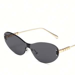 Gafas de Sol Y2K Sin Montura para Mujer, Diseño Personalizado con Logotipo 2025, Última Moda, Protección UV400, Montura Pequeña, Estilo Ojo de Gato - Product Image 6