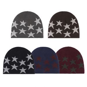 Bonnet tricoté personnalisé pour l'hiver, style ski, avec doublure en fausse fourrure polaire, motif jacquard étoile, style Y2K - Product Image 2