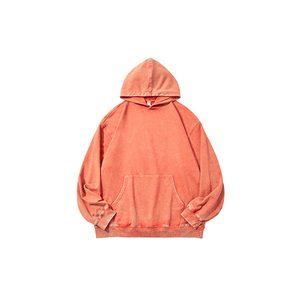 OEM Blank Custom 450G Oversized Acid Wash Hoodie Manufacturer 100% Cotton Hoodie High Quality Vintage Washed Hoodie Heavyweight - Product Image 6