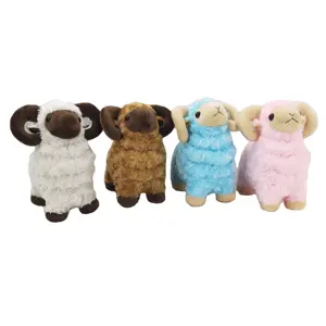 Wholesale Soft Sheep Blue Brown Pink White 25CM 40CM Stuffed Animal Lamb Doll Toys Plush Plushies Gifts