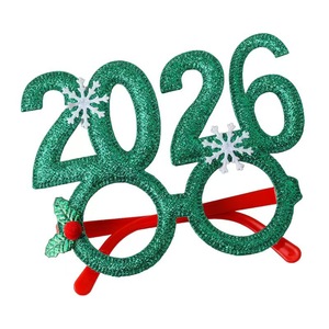 Wolfun 2026 New Modern Carbon Fiber Christmas Decorative Glasses Adult Children Gifts Holiday Supplies Party Creative - Product Image 5