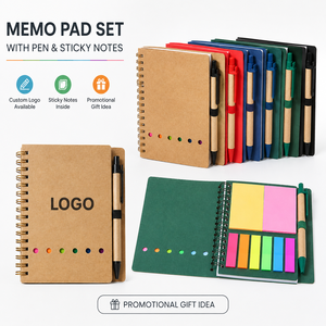Promotional Wholesale Eco Notebook Pen Sticky Notes Custom Printed <b>Memo</b> <b>Pad</b> Recycled Paper Stationery Set for Business Gift - Product Image 1