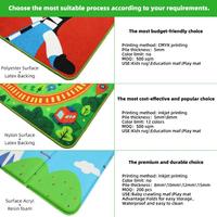 Alfombra de Juego Infantil Personalizada con Certificado CPC, Alfombra Educativa No Tóxica para Bebés, Alfombra Infantil de Goma y Nailon Suave para Plataformas de Comercio Electrónico