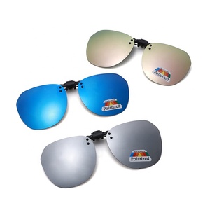 Lunettes de soleil unisexes polarisées sans cadre, verres rectangulaires à Clip - Product Image 2